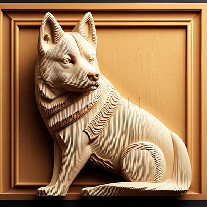 3D модель Акита-ину собака (STL)